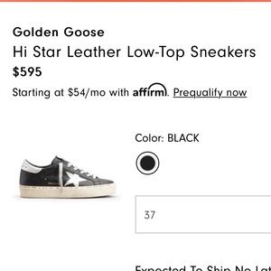 Golden Goose Hi-Star size 37